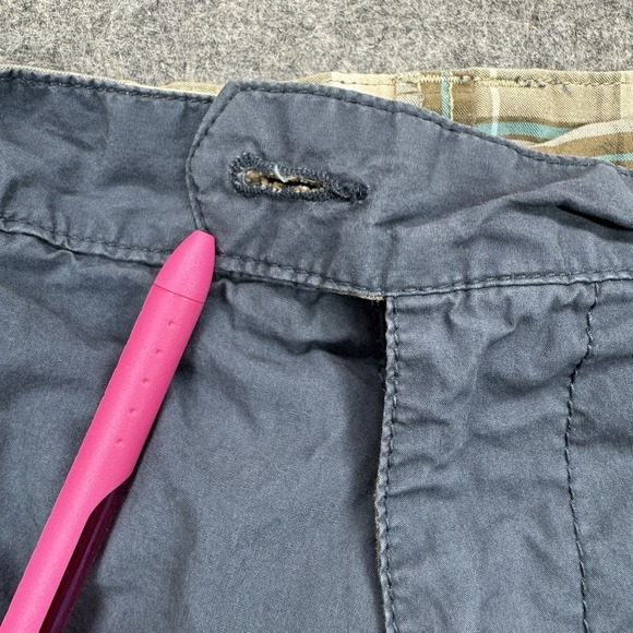 Vintage Reversible Shorts Mens 34 Blue/Green Plaid V/031000 Streetwear‎ Preppy - Picture 8 of 10